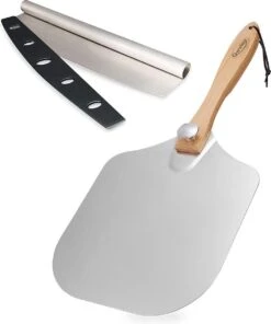 Pelle à Pizza - Incl. Coupe- Pizza - Pliable - Spatule à Pizza - Pelle à Pizza - Qwality à Gâteau - Qwality