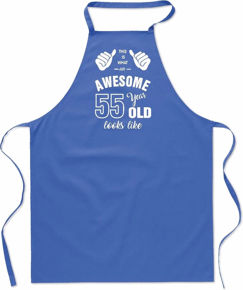 Awesome 55 Ans - Cadeau 55 Ans - Tablier De Cuisine Pouces - Coton - BBQ - Anniversaire - Bleu Roi 3 Awesome 55 Ans - Cadeau 55 Ans - Tablier De Cuisine Pouces - Coton - BBQ - Anniversaire - Bleu Roi