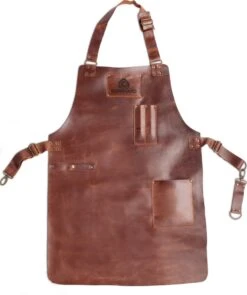 Burnhard Leather BBQ Tablier - Tablier De Barbecue En Cuir De Buffle - Marron -Magasin D'Accessoires Pour Barbecue 1005x1200 2