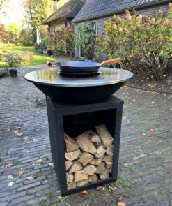 RJRoyal Living Plancha Grill BBQ Amigo Avec Couvercle Et Rangement Bois Brasero Inox Cuisine Exterieure Brasero Pour Exterieur 67x67x95cm -Magasin D'Accessoires Pour Barbecue 1006x1200