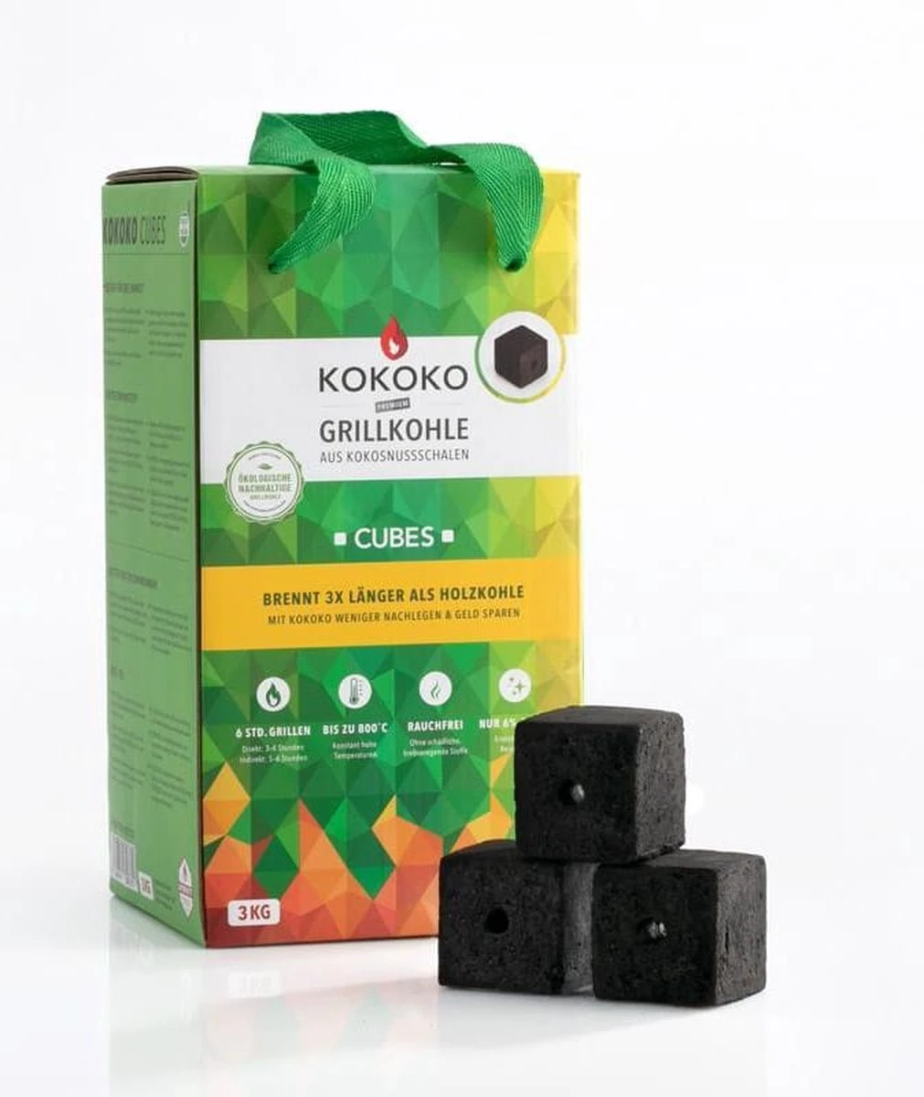 McBrikett Kokoko Briquettes Cubes 3 Kg Pour La Cuisson Au BBQ Et Au Four Hollandais 3 McBrikett Kokoko Briquettes Cubes 3 Kg Pour La Cuisson Au BBQ Et Au Four Hollandais