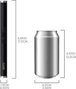 BOTC Briquet électrique - Rechargeable Par USB - Rechargeable Avec Câble USB - Coupe-vent - BBQ - Bougies - Zwart -Magasin D'Accessoires Pour Barbecue 1025x1200