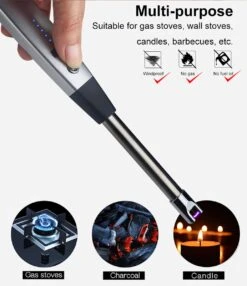 PLASMA - Briquet Plasma - Briquet Plasma USB Rechargeable - Briquet électrique - Briquet Arc - Wit -Magasin D'Accessoires Pour Barbecue 1037x1200