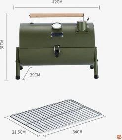 Barbecue à Charbon De Bois - Forme Cylindrique - BBQ D'été - BBQ De Jardin Extérieur Portable Pour 2 à 4 Personnes Camping Pique-nique Viande Savoureuse -Magasin D'Accessoires Pour Barbecue 1048x1200