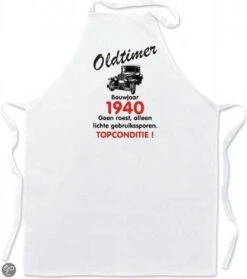 Mijngadeautje Tablier Tablier De Cuisine - Oldtimer Année De Construction (année De Naissance) 1940