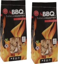 2x Sacs Avec 25x Copeaux De Laine De Bois Pour Barbecue Et Foyer Par Sac - Créer Un BBQ