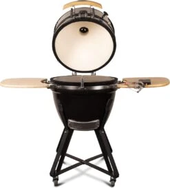 Patton - Kamado 21 - Premium Black - Barbecue En Céramique - Avec Indicateur De Température à Cœur Bluetooth - éclairage LED - Grand Modèle - Complet - Noir -Magasin D'Accessoires Pour Barbecue 1085x1200