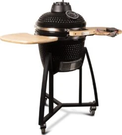 Patton - Kamado 16 - Premium Black - Barbecue En Céramique - Avec Indicateur De Température à Cœur Bluetooth - éclairage LED - Moyen - Complet - Noir -Magasin D'Accessoires Pour Barbecue 1086x1200