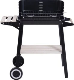 Station De Grillades Sur Chariot Outsunny Barbecue Autoportant Avec Pare-vent 2 X étagère Réglable En Hauteur 846-032 -Magasin D'Accessoires Pour Barbecue 1111x1200