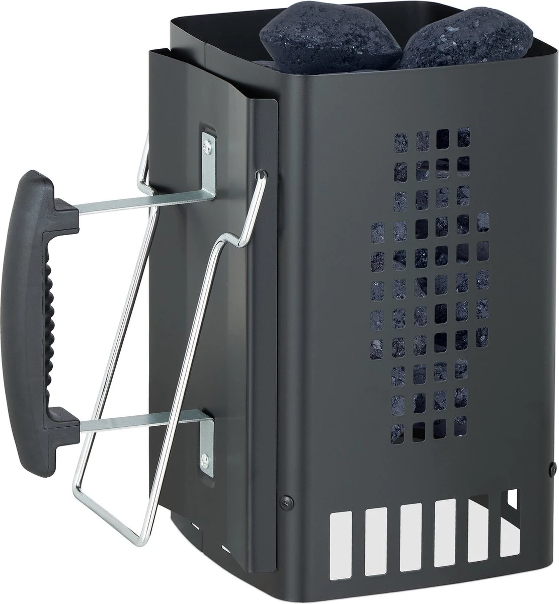 Allumeur De Briquettes Relaxdays - Avec Poignée - Allume-charbon - Barbecue - Fer - Noir 3 Allumeur De Briquettes Relaxdays - Avec Poignée - Allume-charbon - Barbecue - Fer - Noir