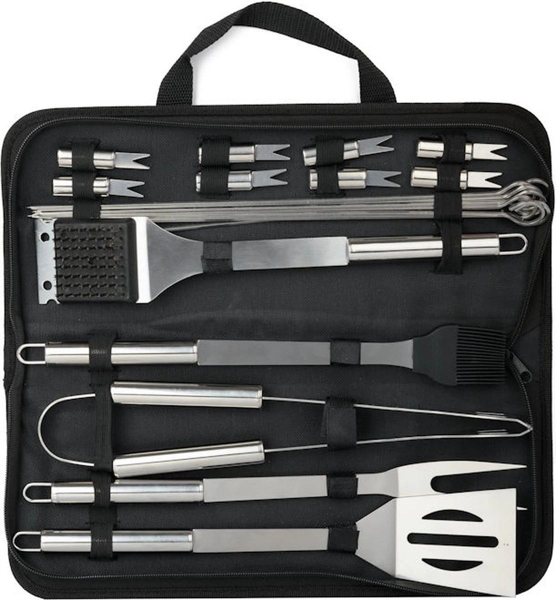 Decopatent® Ensemble D'outils De Barbecue De 22 Pièces Dans Un étui De Transport - Set' Accessoires De Barbecue - Pince à BBQ Spatule Couteau Fourchette Brosse Brochette 8 Decopatent® Ensemble D'outils De Barbecue De 22 Pièces Dans Un étui De Transport - Set' Accessoires De Barbecue - Pince à BBQ Spatule Couteau Fourchette Brosse Brochette – Image 6