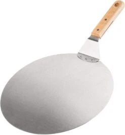 VILDE Pelle à Pizza 30,5 Cm Pelle à Pizza En Acier Avec Manche En Bois 48,5 Cm X 8,5 Cm Pelle à Pain Pelle à Pâtisserie
