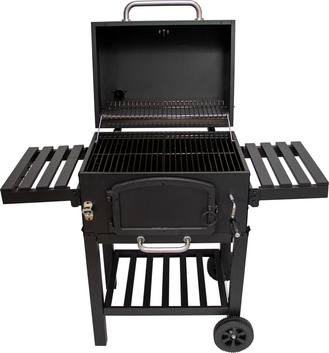 BBQ Grill XXL Fumoir Fumoir - Barbecue à Charbon De Bois De Jardin - Y Compris Housse De Pluie Brosse Métallique Espace De Rangement Pliable 3 BBQ Grill XXL Fumoir Fumoir - Barbecue à Charbon De Bois De Jardin - Y Compris Housse De Pluie Brosse Métallique Espace De Rangement Pliable