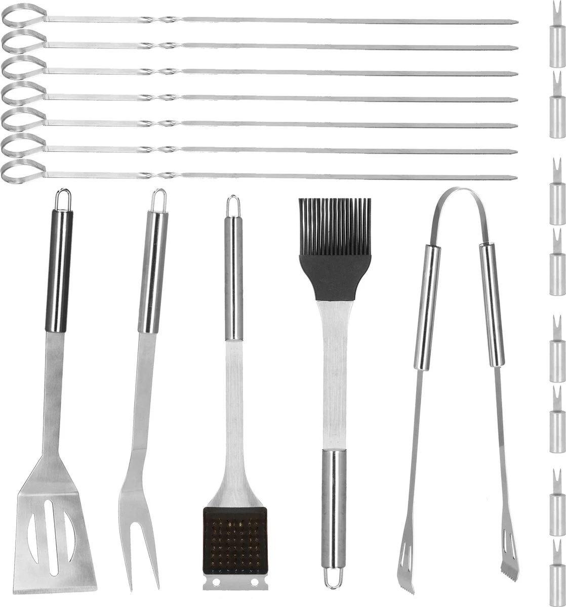 Accessoires Pour BBQ Springos | Outils De Barbecue| Set De 20 Pièces | Y Compris Sac De Transport De Luxe | Acier Inoxydable 12 Accessoires Pour BBQ Springos | Outils De Barbecue| Set De 20 Pièces | Y Compris Sac De Transport De Luxe | Acier Inoxydable – Image 10