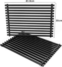 Grille De BBQ Onlyfire, Grille De Rechange, émaillée, Angulaire, Pour Weber 7525, Spirit Genesis, 44 X 30 Cm, 2 Pièces, Noir 13 Grille De BBQ Onlyfire, Grille De Rechange, émaillée, Angulaire, Pour Weber 7525, Spirit Genesis, 44 X 30 Cm, 2 Pièces, Noir -Magasin D'Accessoires Pour Barbecue 1120x1200