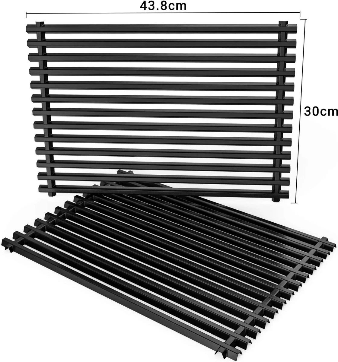 Grille De BBQ Onlyfire, Grille De Rechange, émaillée, Angulaire, Pour Weber 7525, Spirit Genesis, 44 X 30 Cm, 2 Pièces, Noir 7 Grille De BBQ Onlyfire, Grille De Rechange, émaillée, Angulaire, Pour Weber 7525, Spirit Genesis, 44 X 30 Cm, 2 Pièces, Noir – Image 5