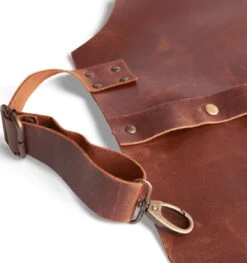 Burnhard Leather BBQ Tablier - Tablier De Barbecue En Cuir De Buffle - Marron -Magasin D'Accessoires Pour Barbecue 1128x1200 2