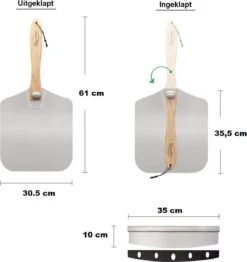 Pelle à Pizza - Incl. Coupe- Pizza - Pliable - Spatule à Pizza - Pelle à Pizza - Qwality à Gâteau - Qwality -Magasin D'Accessoires Pour Barbecue 1133x1200 2
