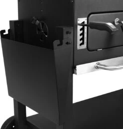 NATERIAL - Barbecue à Charbon KING SIZE - 15 Personnes - H.129 X L.175 X P.65 Cm - Acier émaillé - Zwart - Chariot Grill - Barbecue Angulaire -Magasin D'Accessoires Pour Barbecue 1139x1200