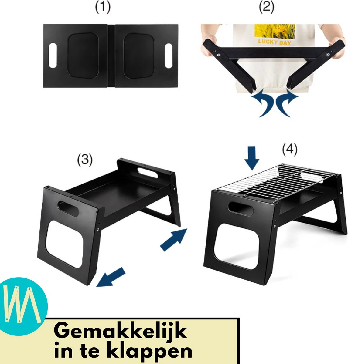 BBQ De Table Portable De Lynnz Avec Thermomètre GRATUIT - Pour Balcon Ou Camping - Barbecue à Charbon - Barbecue De Table - Barbecue - Mini - Barbecue - Grill 7 BBQ De Table Portable De Lynnz Avec Thermomètre GRATUIT - Pour Balcon Ou Camping - Barbecue à Charbon - Barbecue De Table - Barbecue - Mini - Barbecue - Grill – Image 5
