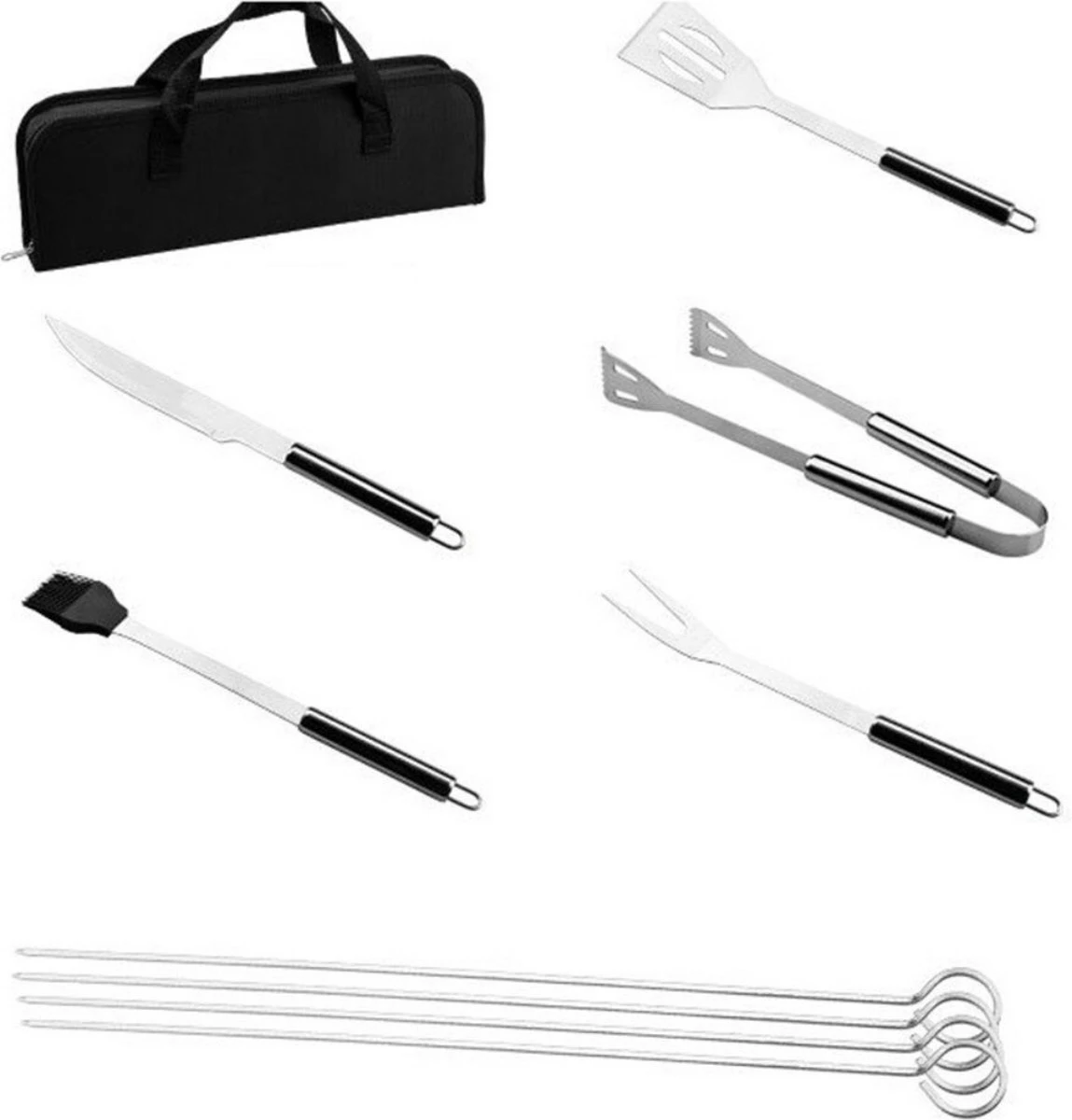 Mondoza™️ Set D' Accessoires De Vêtements Pour Bébé De BBQ 18 Pièces - Outils De Barbecue - Pinces à Viande Et Spatule En Acier Inoxydable 4 Mondoza™️ Set D' Accessoires De Vêtements Pour Bébé De BBQ 18 Pièces - Outils De Barbecue - Pinces à Viande Et Spatule En Acier Inoxydable – Image 2