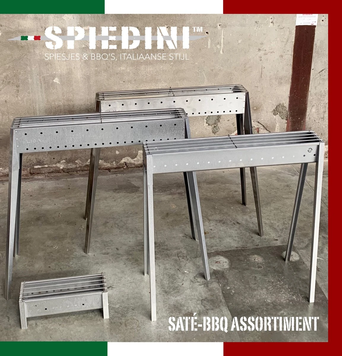 Spiedini Satay BBQ Bali 80 - Barbecue à Charbon Avec Grille Horizontale Pour Satay Ou Autres Brochettes - Longueur 80 Cm, Largeur 11 Cm - Matière : Fer Aluminisé 14 Spiedini Satay BBQ Bali 80 - Barbecue à Charbon Avec Grille Horizontale Pour Satay Ou Autres Brochettes - Longueur 80 Cm, Largeur 11 Cm - Matière : Fer Aluminisé – Image 12