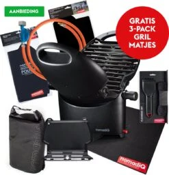 Pack Barbecue NomadiQ ULTIMATE OUTDOOR - Le Barbecue à Gaz Ultime Avec Tous Les Accessoires Pour Griller N'importe Où