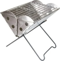Mini Flatpack Grill & Firepit - Panier à Feu Et Gril En Un - Acier Inoxydable Pliable Grill & Go Panier à Feu Compact Pliable Uco Flatpack Lightweight Grill BBQ Barbecue Fire Basket + Sac De Transport Pratique