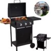 Barbecue à Gaz Cheqo® Avec Brûleurs - BQQ - 106 X 53 X H102 Cm - Mobile De Cuisine D'extérieur - 2 Tables D'appoint - Thermomètre - Métal Enduit De Poudre - 14,7 Kg - Sans Tuyau Ni Régulateur De Pression - Titre Par Défaut -Magasin D'Accessoires Pour Barbecue 1172x1200 1