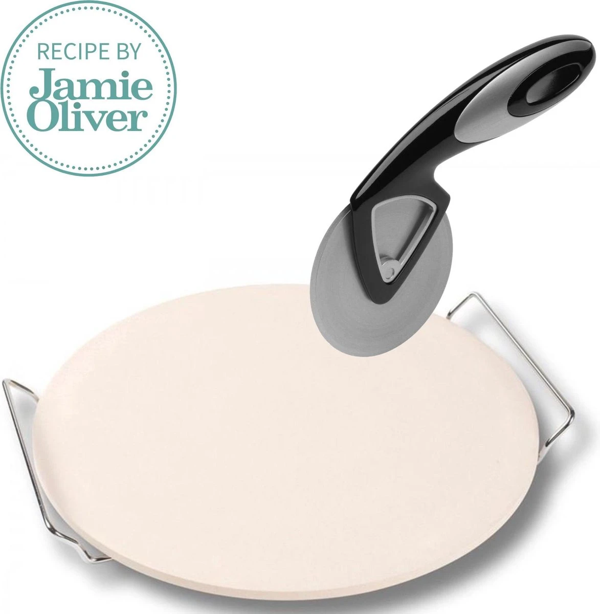 Pierre à Pizza Jamie Oliver - Ø 33 Cm + JO Coupe- Pizza En Acier Inoxydable - Ensemble De Service à Pizza 3 Pierre à Pizza Jamie Oliver - Ø 33 Cm + JO Coupe- Pizza En Acier Inoxydable - Ensemble De Service à Pizza
