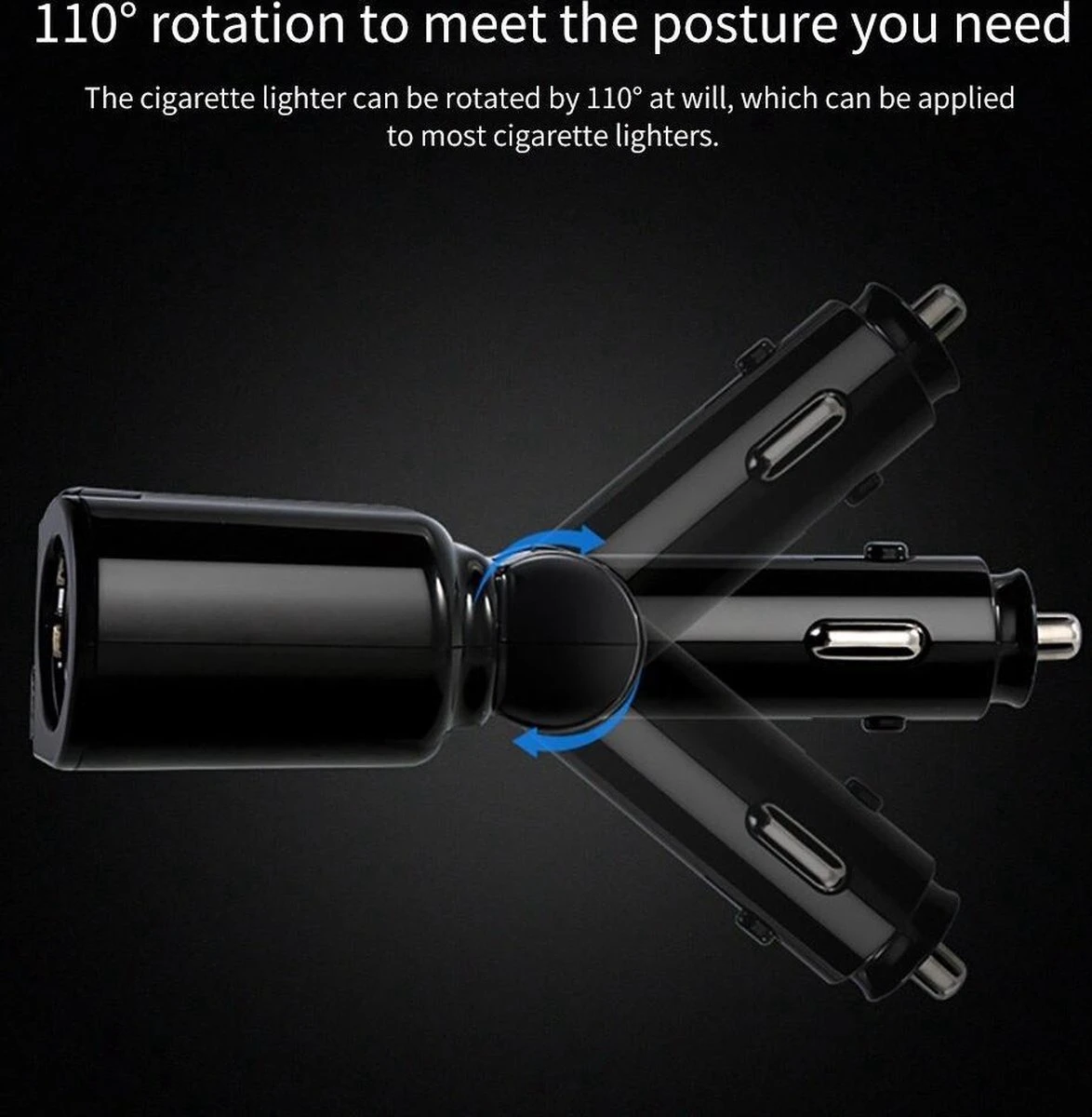 Répartiteur D'allume-cigare De Voiture - Entrée USB De Voiture - 2 Prises De Cigarette - Chargeur De Voiture - Répartiteur 12 V - Chargeur De Voiture USB 4 Répartiteur D'allume-cigare De Voiture - Entrée USB De Voiture - 2 Prises De Cigarette - Chargeur De Voiture - Répartiteur 12 V - Chargeur De Voiture USB – Image 2