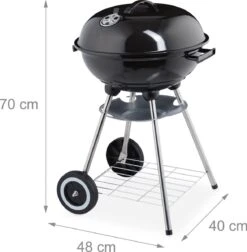 Relaxdays Barbecue Au Charbon De Bois Avec Couvercle - Barbecue à Bouilloire - Barbecue - Grill à Boules - Noir -Magasin D'Accessoires Pour Barbecue 1178x1200 1