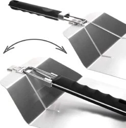 Pelle à Pizza En Acier Inoxydable - Pelle à Pizza Et à Gâteau Avec Manche Rabattable - Poussoir à Pizza Pour Pizza, Tarte Flambée, Sandwichs Et Pain (argent / Noir - Angulaire) -Magasin D'Accessoires Pour Barbecue 1182x1200 3
