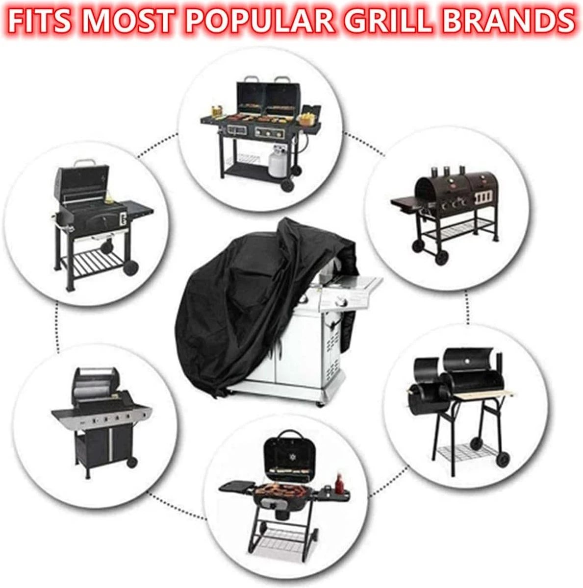 Housse De Barbecue étanche - Housse De Barbecue Universelle - Extra Large - Zwart 7 Housse De Barbecue étanche - Housse De Barbecue Universelle - Extra Large - Zwart – Image 5