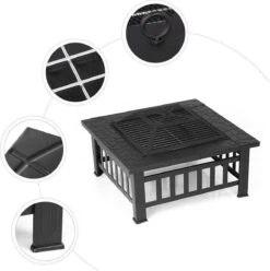 Cheminée Plein Air Feu De Camp Jardin Cour Arrière Foyer Poêle Barbecue Foyer Chauffage Extérieur Cheminée Barbecue BBQ Grill -Magasin D'Accessoires Pour Barbecue 1193x1200 4