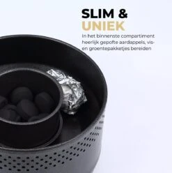 Ozocozy BBQ-ONE Barbecue De Table à Charbon - Ø30 Cm - Zwart - Incl. Sac De Transport, Brosse à Pâtisserie En Silicone Et Pince à Barbecue En Acier Inoxydable - Cadeau De La Vaderdag -Magasin D'Accessoires Pour Barbecue 1197x1200 1