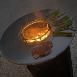 RJRoyal Living Plancha Grill BBQ Amigo Avec Couvercle Et Rangement Bois Brasero Inox Cuisine Exterieure Brasero Pour Exterieur 67x67x95cm -Magasin D'Accessoires Pour Barbecue 1198x1200 1