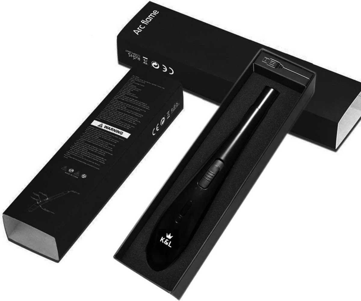 K&L Long Briquet électrique Rechargeable Pour Barbecue - Noir - Briquet à Plasma Durable - Comprend Un Emballage Cadeau - Briquet Pour Barbecue - Bougies 4 K&L Long Briquet électrique Rechargeable Pour Barbecue - Noir - Briquet à Plasma Durable - Comprend Un Emballage Cadeau - Briquet Pour Barbecue - Bougies – Image 2