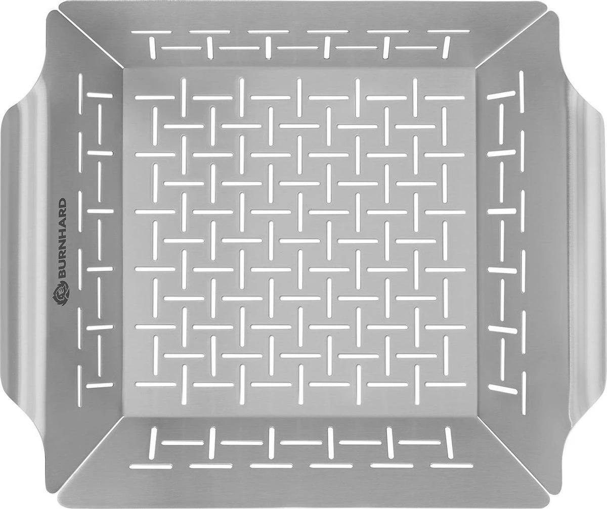 Burnhard Panier Grill Pour BBQ - Panier Grill 35,5x30x5,5 Cm 4 Burnhard Panier Grill Pour BBQ - Panier Grill 35,5x30x5,5 Cm – Image 2