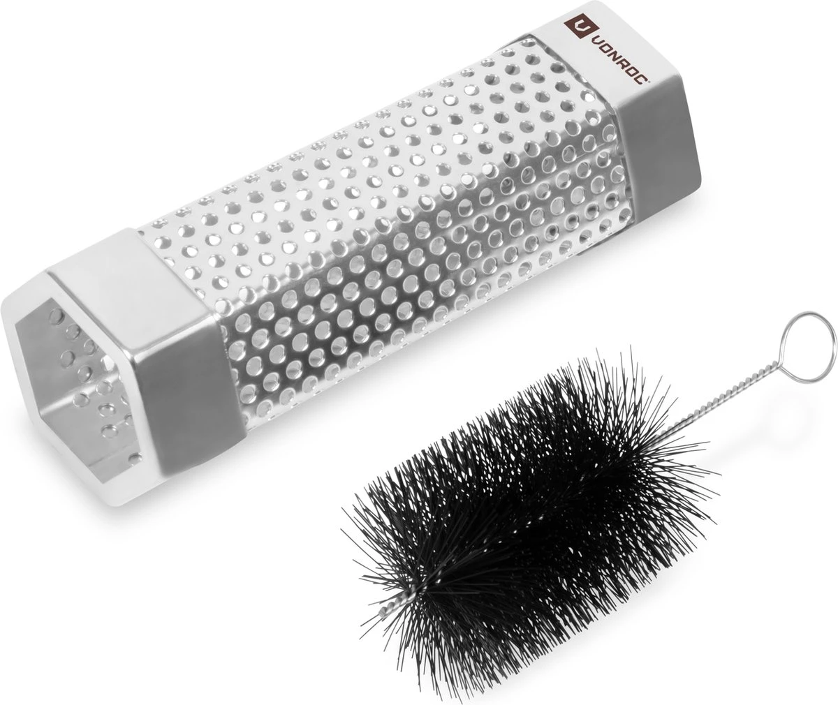 VONROC BBQ Tube De Fumée/Tube De Fumage - Acier Inoxydable - Incl. Brosse De Nettoyage 3 VONROC BBQ Tube De Fumée/Tube De Fumage - Acier Inoxydable - Incl. Brosse De Nettoyage
