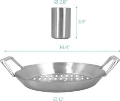 Grille à Rôtir Poulet Navaris Pour BBQ - Grille à Poulet En Acier Inoxydable - Grille Avec égouttoir D'un Diamètre De 30,5 Cm - Rôtissage De Poulet Debout -Magasin D'Accessoires Pour Barbecue 1200x1012 1