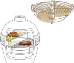 PROKING Divide & Conquer - Système De Cuisson à Multi Niveaux - Kamado - BBQ - Barbecue - Large 21 Pouces -Magasin D'Accessoires Pour Barbecue 1200x1021 1