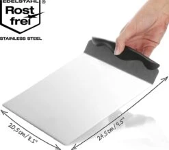 Poussoir à Pizza En Acier Inoxydable - Plateau à Gâteau Avec Poignée En Plastique - Poussoir à Gâteau Et à Pizza - Poussoir à Pizza Avec 20,5 X 20,5 Cm (noir / Argent - Angulaire) -Magasin D'Accessoires Pour Barbecue 1200x1058 1