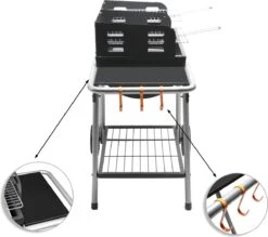 NATERIAL - Barbecue à Charbon ICARUS - Chariot 10 Personnes - H.92 X L.110 X P.61 Cm - Acier Peint - Zwart - BBQ Angulaire Sans Couvercle 23 NATERIAL - Barbecue à Charbon ICARUS - Chariot 10 Personnes - H.92 X L.110 X P.61 Cm - Acier Peint - Zwart - BBQ Angulaire Sans Couvercle -Magasin D'Accessoires Pour Barbecue 1200x1063