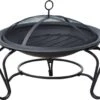 Outsunny Fire Bol Cheminée Foyer Pour Charbon De Bois Avec Protection Contre Les étincelles Rond 842-024 -Magasin D'Accessoires Pour Barbecue 1200x1067 1