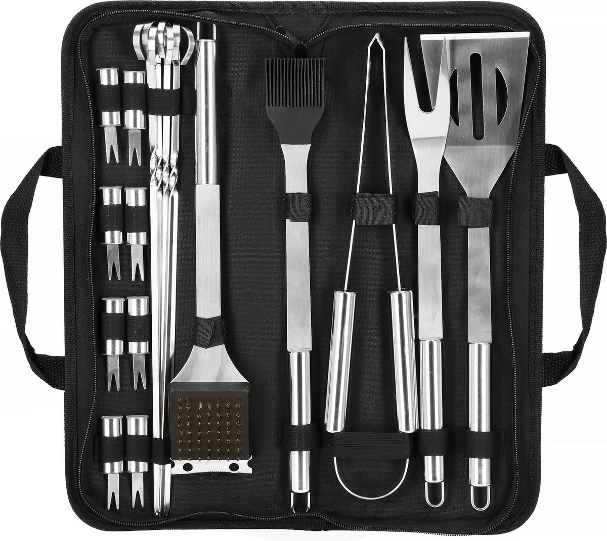 Accessoires Pour BBQ Springos | Outils De Barbecue| Set De 20 Pièces | Y Compris Sac De Transport De Luxe | Acier Inoxydable 18 Accessoires Pour BBQ Springos | Outils De Barbecue| Set De 20 Pièces | Y Compris Sac De Transport De Luxe | Acier Inoxydable – Image 16