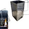 S'MART Briquettes Starter RVS - Démarreur De Cheminée Pliable Pour Environ 2-3kg De Briquettes - Démarreur Rapide Pour Charbon De Bois Et Briquettes - Taille 16x16x29cm -Magasin D'Accessoires Pour Barbecue 1200x1088