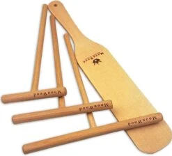 Crêpière - Spatule à Crêpes - 4 Pièces En Bois (18", 13", 9" Spatule Et Spatule En Bois De 30 Cm De Long) Tailles Pratiques Pour Tous Les Amateurs De Crêpes - Crêpière 100% Naturelle Et De Haute Qualité