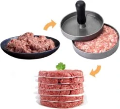 Presse à Hamburger Kikomo - Revêtement Antiadhésif - Set BBQ - Acier Inoxydable -Magasin D'Accessoires Pour Barbecue 1200x1092 2