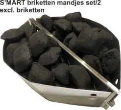 Panier à Briquettes S'MART 2 Pièces En Acier Inoxydable 36x9x13cm, Porte-briquettes, Paniers à Briquettes, Paniers à Charbon, Paniers à Charbon -Magasin D'Accessoires Pour Barbecue 1200x1093